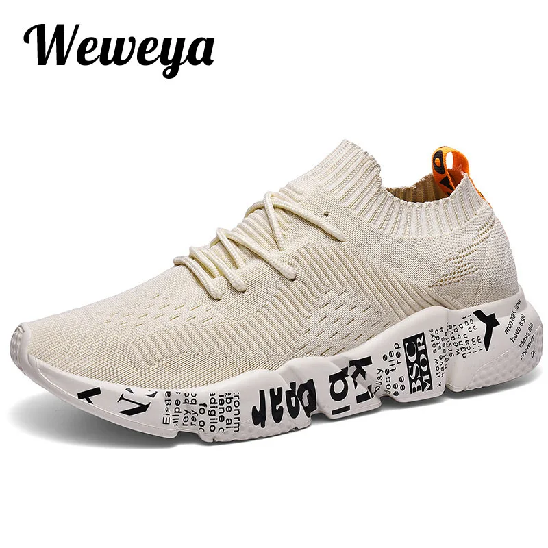 Weweya, размер-46, носки, кроссовки, мужские, с буквенным принтом, повседневная Вулканизированная обувь, мягкая подошва, носки, прогулочная обувь, Tenis Masculino Adulto