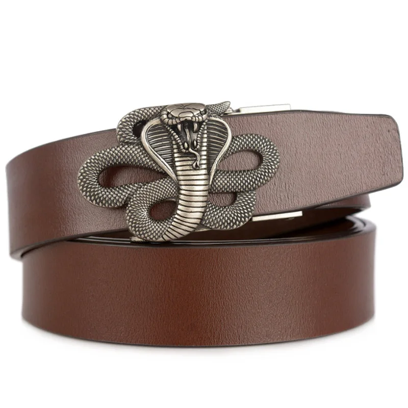 Ремень мужской с автоматической пряжкой-коброй 3 5 см | Аксессуары для одежды