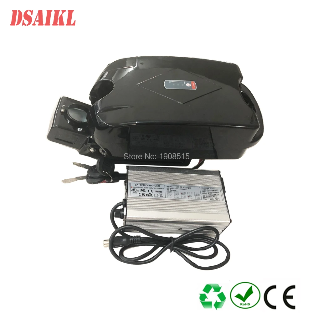 Лягушка батарея 36V 48V 52V аккумуляторная батарея 11.6Ah 12.8Ah 13Ah 15Ah 17Ah 19Ah 20Ah 21Ah с зарядным устройством