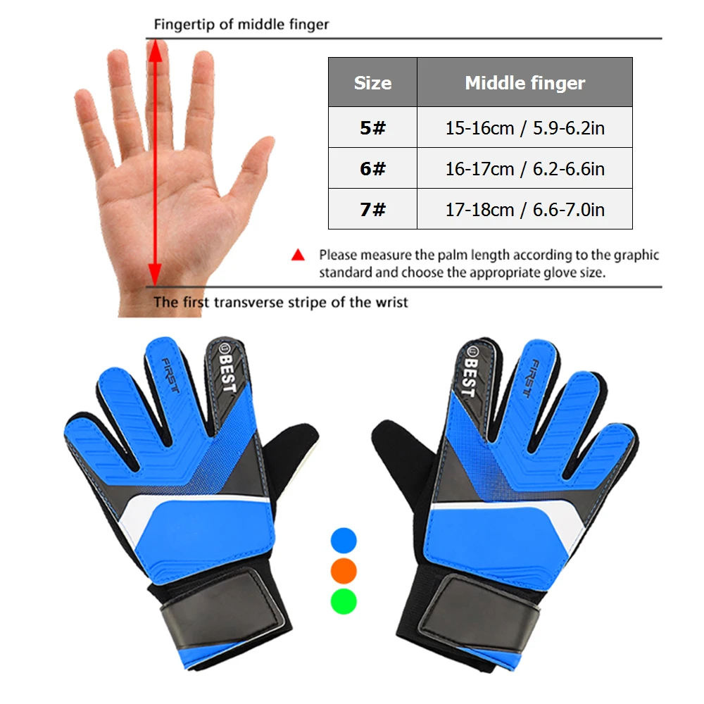 New Kid's Gloves Finger Protection Latex Soccer Goalie Gloves Teenagers Breathable Sports Football Gloves