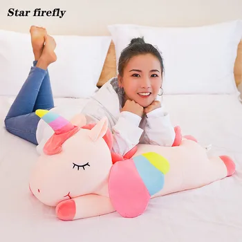 

New Soft Crouching angel Unicorn Plush Toy Baby Appease Sleeping toy Doll Animal Stuffed Toy Birthday Gifts for Children pet