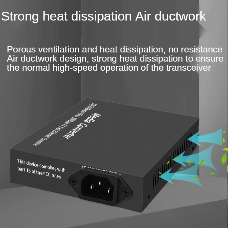 1 Pair Media Converter 10/100 Fiber Optic Converter Single Mode Single Fiber Transceiver Photolectric Transducer 25km