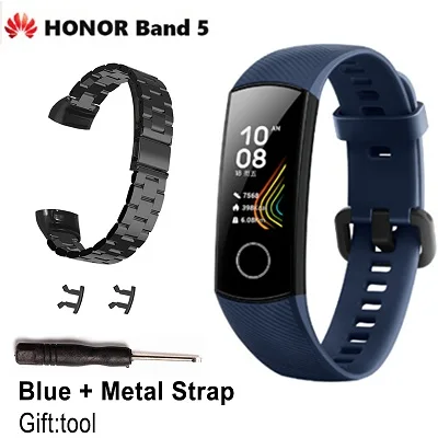 huawei Honor Band 5 Смарт-браслет Оксиметр крови кислородный монитор сердечного ритма во время сна Спорт Bluetooth NFC смарт-браслет - Цвет: package 10