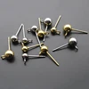 20PCS Surgical Stainless Steel 3 4 6 mm Round Ball Earrings Stud Post with Loop Fit Women DIY Earring Jewelry Making Accessories 3