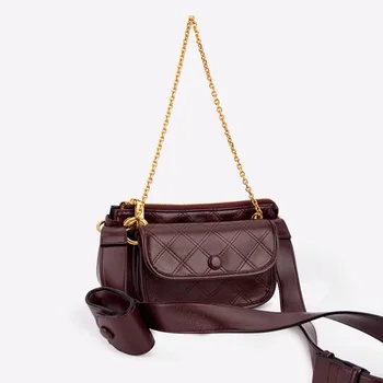 

Thread Pattern Leather Crossbody Bags for Women 2020 Luxury Brand Shoulder Composite Bags Lady Chain Bag Messenger Purse