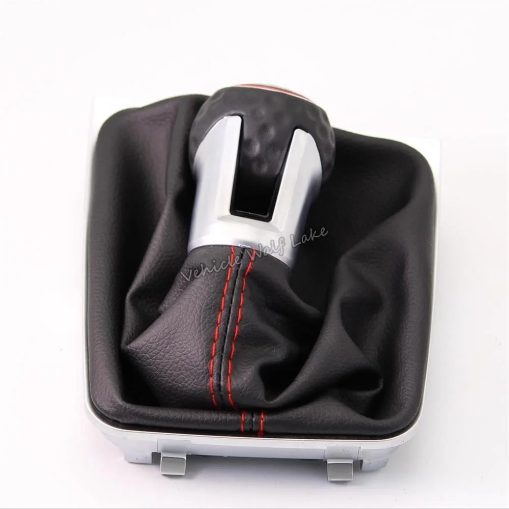 Рычаг переключения передач с кожаным чехлом для VW Golf 7 A7 MK7 GTI GTD 2013 2014 2015 2016 2017 2018