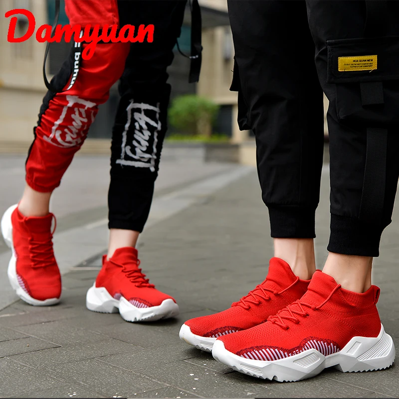 

Damyuan 2019 New Breathable Couple Running Shoes, Fashion, Comfortable, Wear-resistant and Shock-absorbing Jogging Leisure Shoes