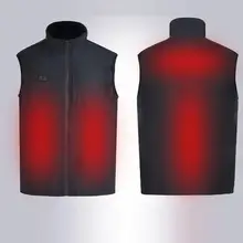 Женский зимний теплый жилет с подогревом для верховой езды, катания на лыжах, рыбалки, зарядки, пальто без рукавов для женщин, большие размеры, черная одежда для