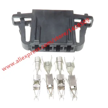 

5 Sets 4 Pin Car Door Horn Socket Automotive Brake Light Switch Plug Connector For VW Audi 4D0972704 4D0 972 704