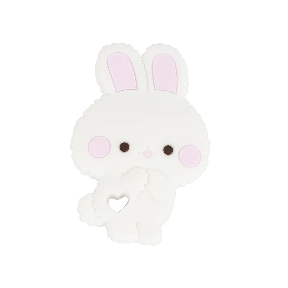 TYRY.HU 1PC BPA free rabbit silicone teether baby toys Chew Charms Kids Teething Gift