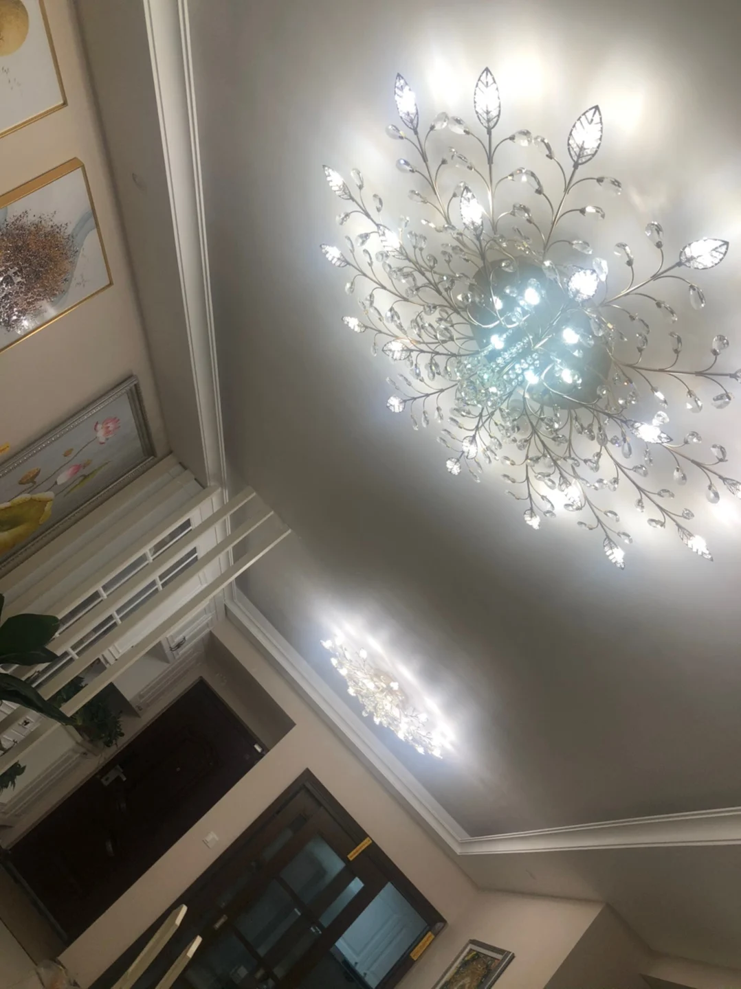 Lustre de Cristal Moderna para Teto de Casa com Montagem Luminária para Sala de Estar Lâmpadas de Cozinha Dourado Preto Luminária Embutida Quarto k9 5 moderna para teto de casa com montagem