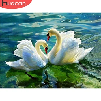 

HUACAN Diamond Painting Kit Lovers Swans DIY Diamond Embroidery Animal Pictures Of Rhinestones Mosaic Sale Craft Kit
