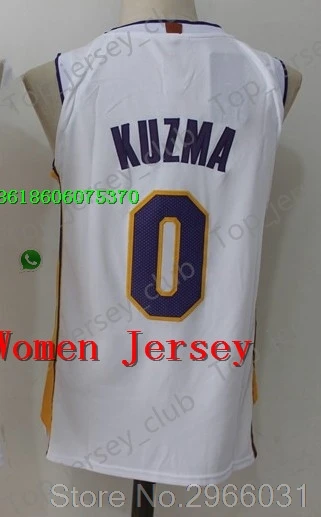 А+++ качество для взрослых женщин#23 Леброн Джеймс 2 Lonzo Ball 0 Kyle Kuzma 14 Брэндон Инграм Джерси Лос-Анжелес - Цвет: for Women