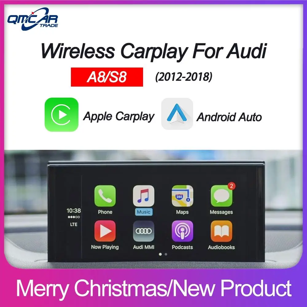 Беспроводной Автомобильный плеер Apple CarPlay Android для Audi A8 2012 2018 мультимедийный
