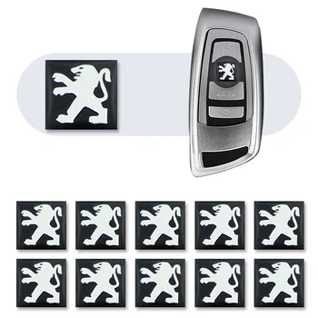 

10 pcs 15mm Remote Control Key Emblem Logo Sticker for Peugeots 107 108 206 207 308 307 508 2008 3008 style car Styling