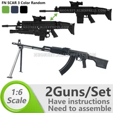 Figuras de acción de 12 pulgadas, escala 1:6 1/6, pistola RPK74, Rifle FNSCAR, lanzador de balas, modelo de pistola para 1/100 MG, Gundam