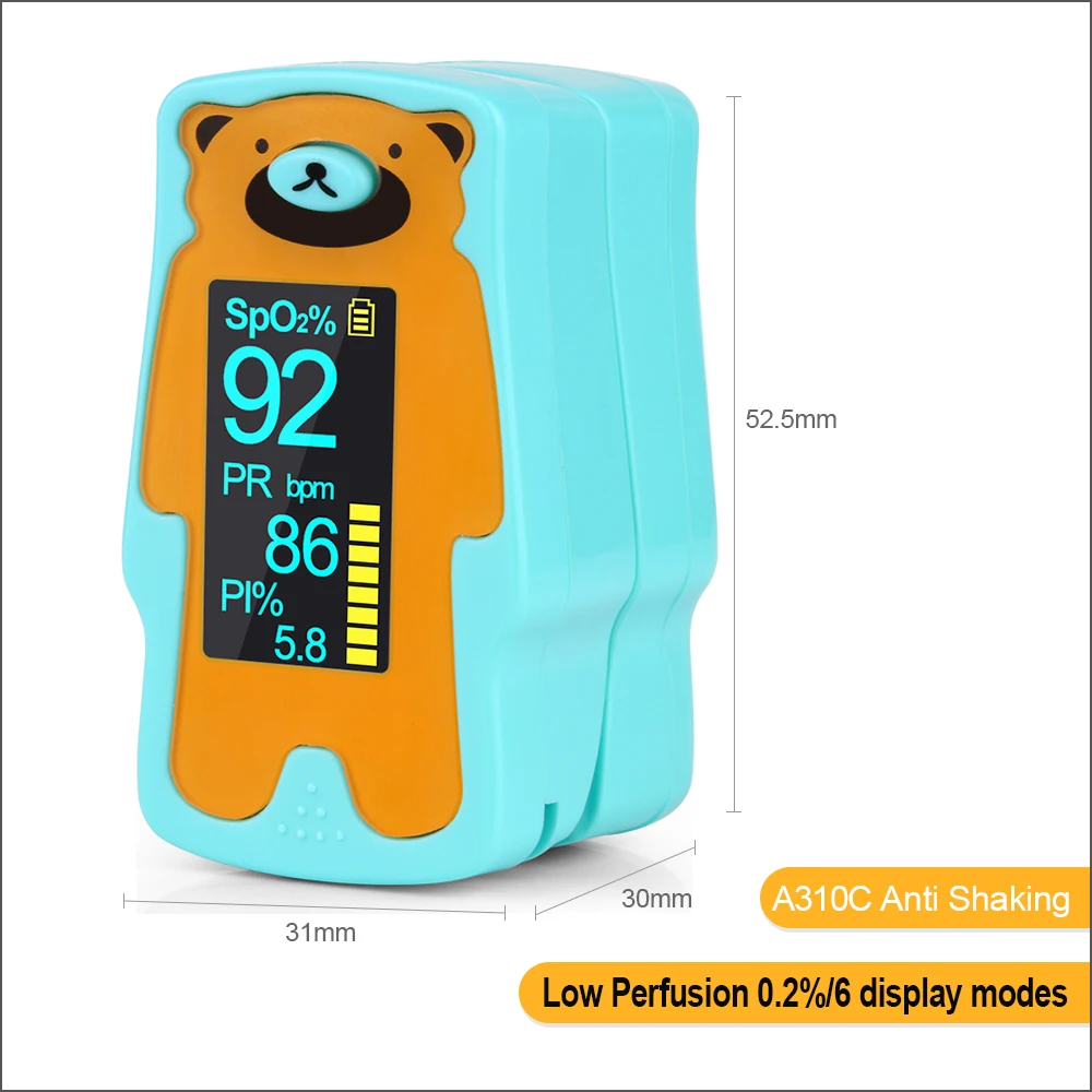 RZ Oximeter Child Portable Finger Oximeter Fingertip Pulse Household Health Monitors Heart Rate PR SPO2 Baby