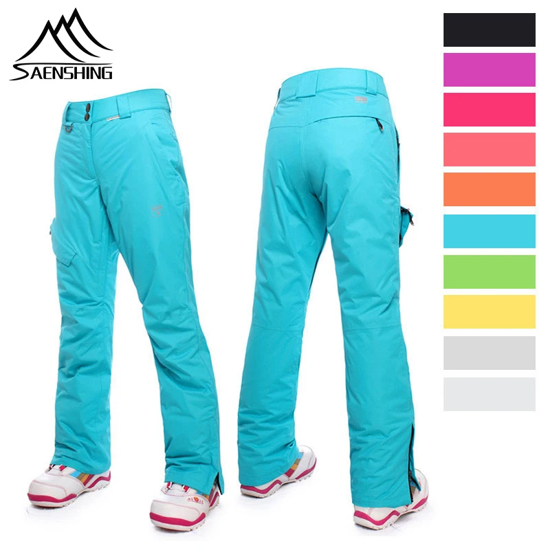 Saenshing Ski Musim Dingin Celana Wanita Celana Salju Tahan Air Ski Celana Wanita Tinggi Pinggang Strapless Musim Dingin Wanita Snowboard Celana Womens Snow Pants Snow Pantsski Pants Aliexpress