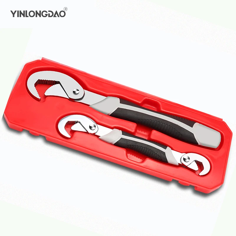 

2PC 6-32mm Multi-function ratchet wrench Universal Wrench Adjustable Hand Tools set Oil Filter Spanner Pipe Home Repair Key