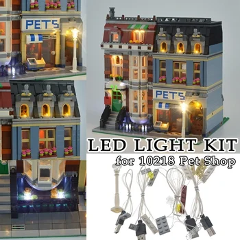 

LED Light Kit for 10218 Pet Shop Decoration Building Blocks Toys Bricks Decorative Lights USB Interface