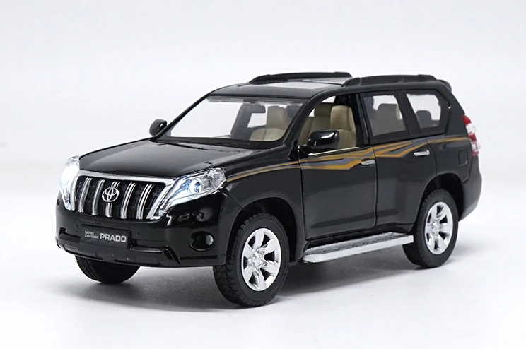 Литая игрушка в масштабе 1:32 модель внедорожника Toyota Land Cruiser Prado со светильник кой