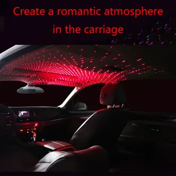 

USB Car Accessories Interior Atmosphere Star Sky Lamp Ambient Star Night Lights 28GC