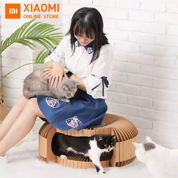 

Xiaomi Pet DIY Corrugated Cat Nest Cat Scratch Board Claw Sharpener Supplies Wear-Resistant Cat Tickle Sofa Box Cat House Toys