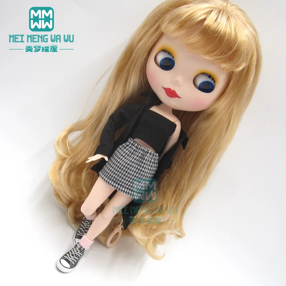 1 шт., одежда Blyth Doll, модная свободная футболка, рваные джинсы для Blyth Azone OB23 OB241/6, аксессуары для кукол