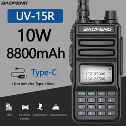 BAOFENG – walkie talkie radio UV 13R, haute puissance 10W, 999 canaux, double bande UHF VHF, émetteur chargeur USB UV 5R UV 10R 