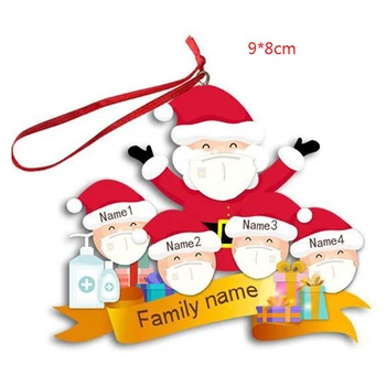 

2021 Quarantine Christmas Party Decoration Gift Santa Claus With Mask Personalized Xmas Tree Ornament All Series 1Pc