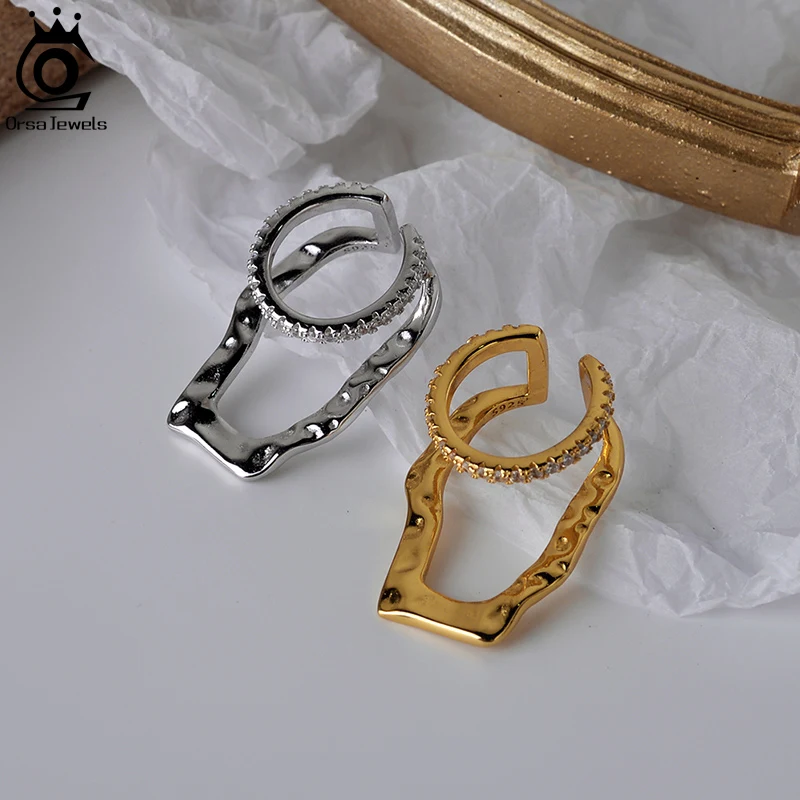 Rinntin 925 Sterling Silver Rich 1Pcs Trendy Huggies Ear Cuff Non-Piercing Clip on Earrings for Women Girls Jewelry CL13