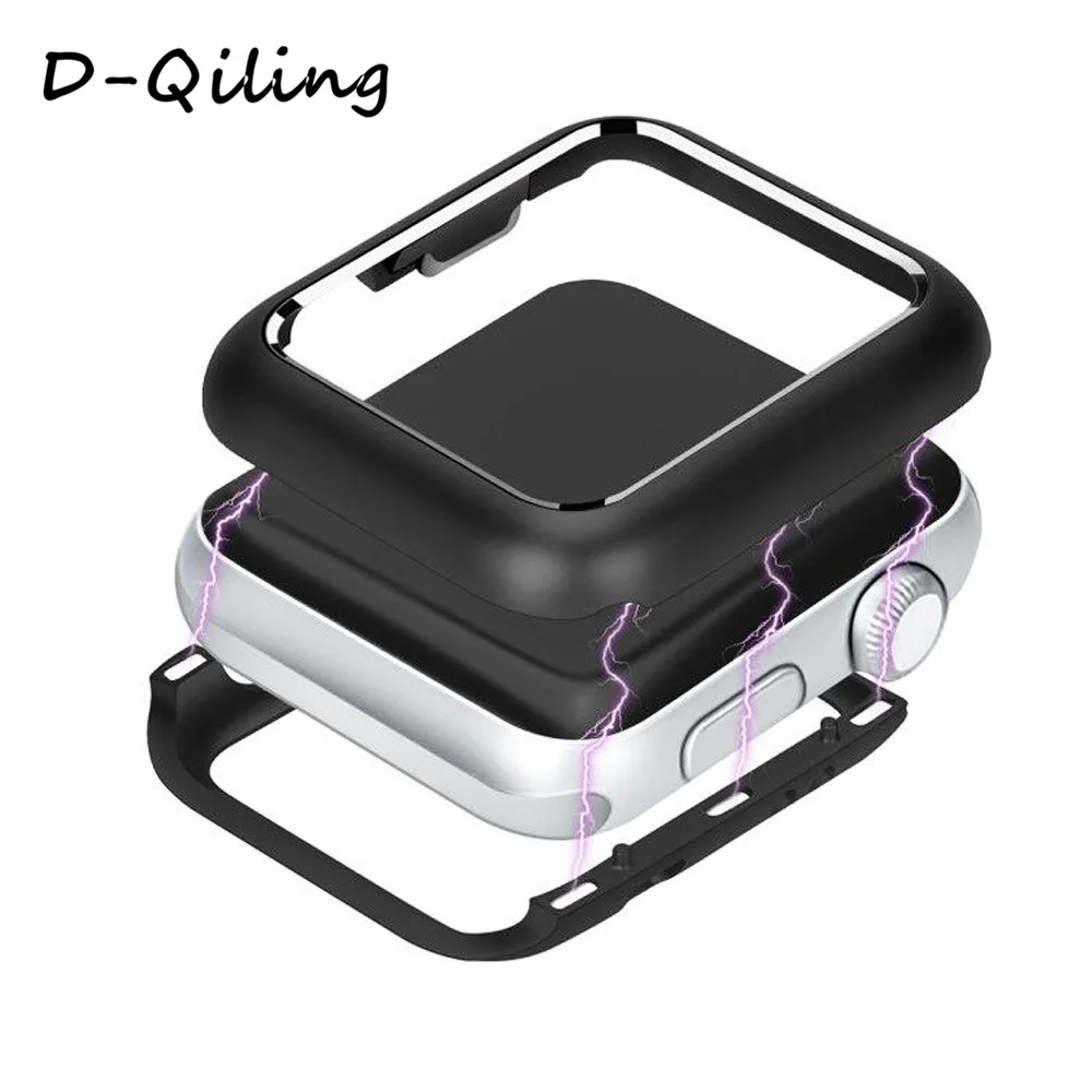 Чехол для Apple Watch, чехол для Iwatch Series 5 4 3 2 1, модный ремешок с магнитной металлической рамкой 38 мм 42 мм 40 мм 44 мм