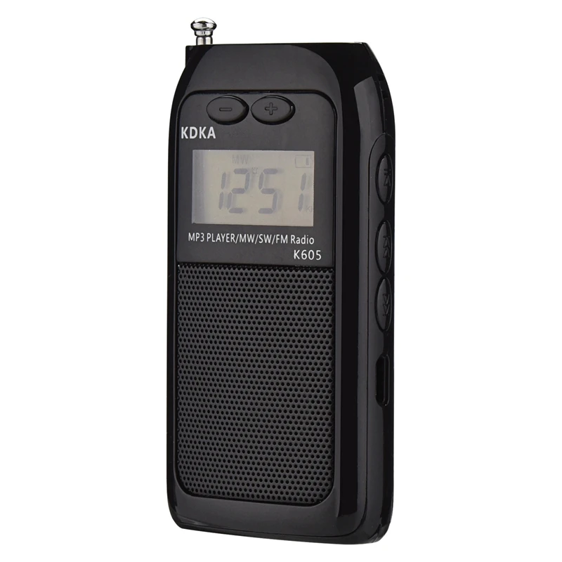 FULL-K605 мини карманное радио Fm Am Sw Mw цифровой тюнинговый радиоприемник Mp3 музыкальный плеер средняя волна/короткая волна/Fm стерео Radi