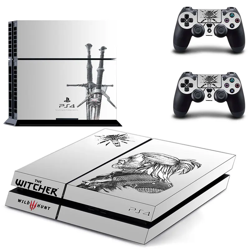 

The Witcher 3 Wild Hunter PS4 Skin Sticker Decal For DualShock PlayStation 4 Console and Controllers PS4 Fat Skin Sticker Vinyl