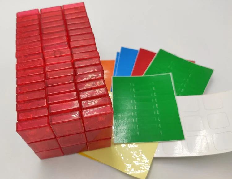 WitEden 3x3x17 I II прозрачный красный ограниченный выпуск с наклейкой сделай сам Cubo Magico