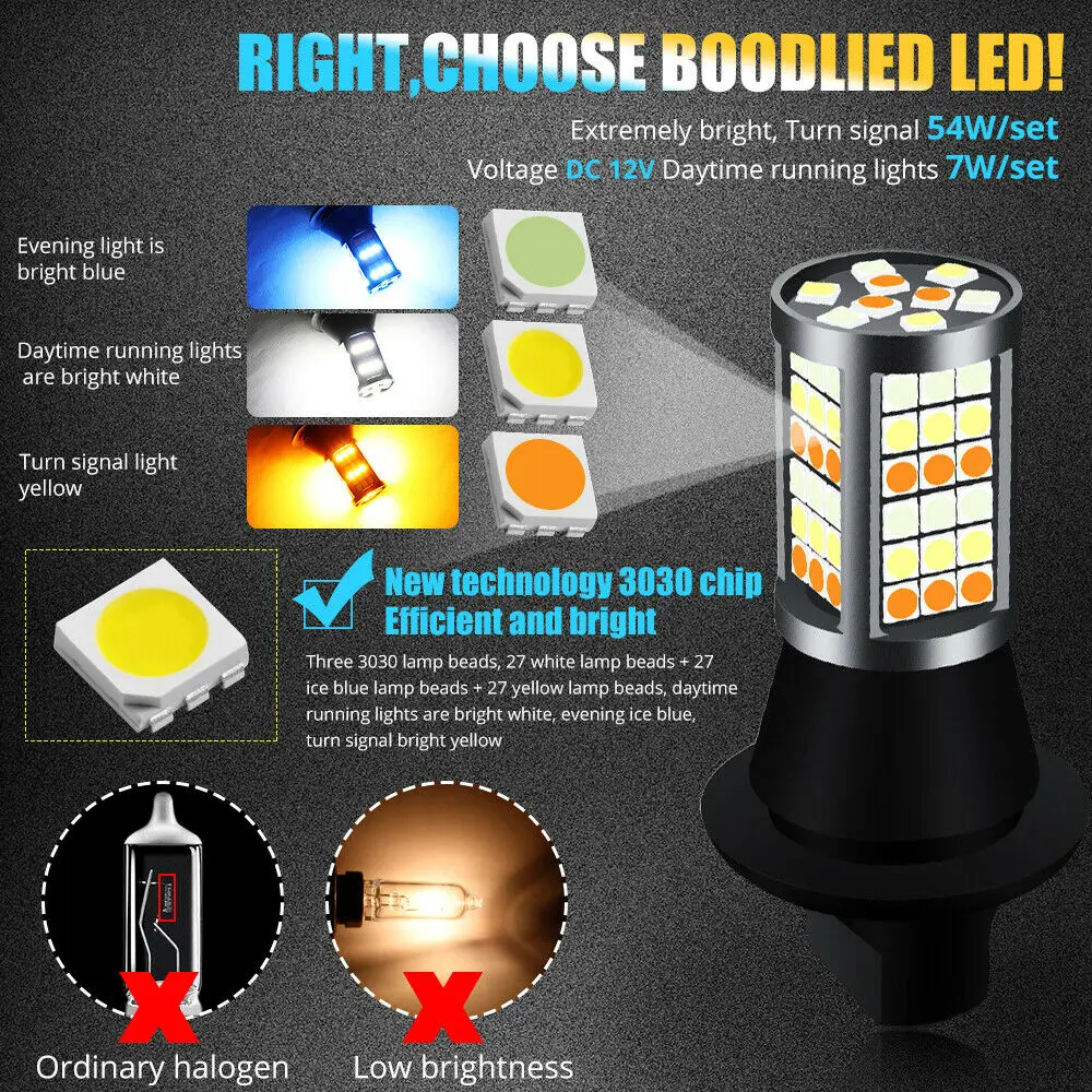 Хорошее качество BA15S 1156 светодиодный светильник 81SMD Canbus Белый Синий DRL Янтарный указатель поворота 54W