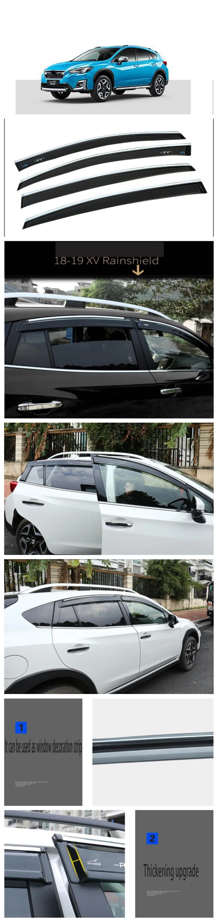 Подходит для subaru 1819 XV Защита от солнца и дождя специальные декоративные аксессуары для окон и бровей