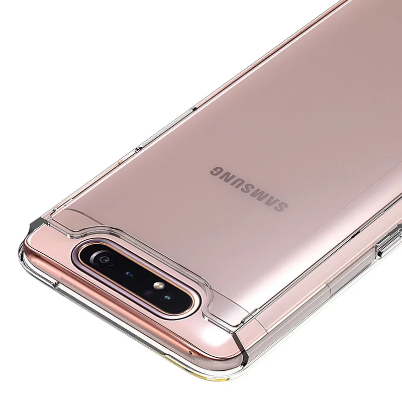 Для samsung A80 чехол 6,7 ''Кристальный Гибридный Бампер прозрачная твердая акриловая задняя крышка для samsung Galaxy A80 чехол для телефона A 80 A805F