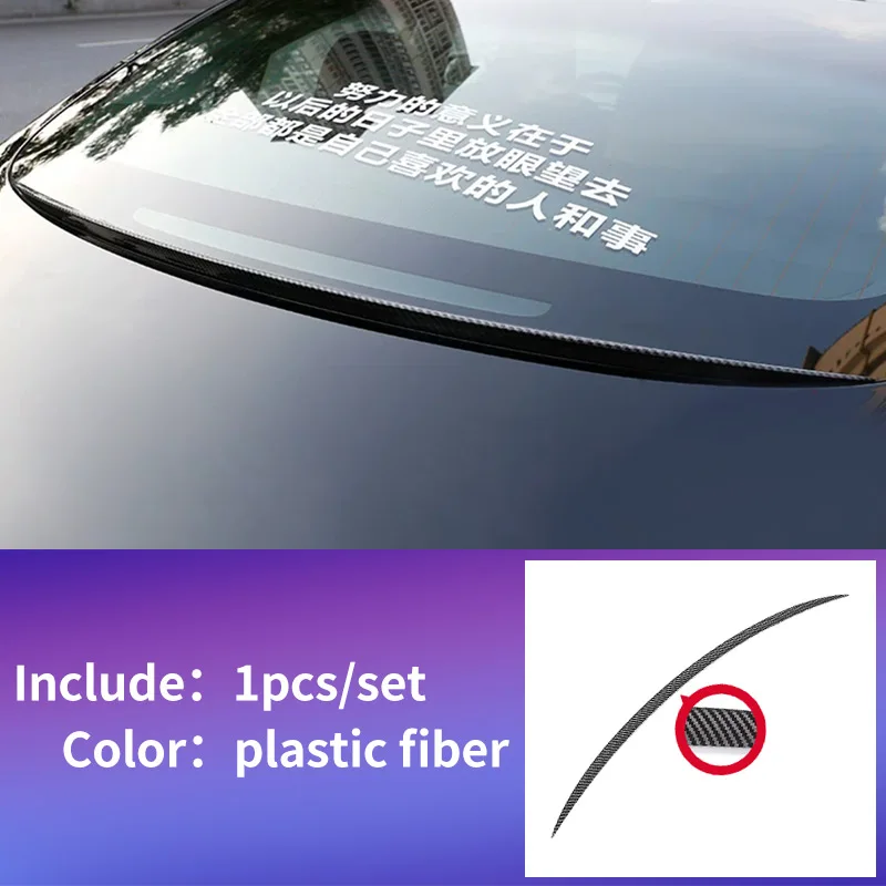 Plastic fiber 1pcs Спойлер для Tesla модель 3 аксессуары/автомобильные аксессуары модель 3 tesla три tesla модель 3 carbon/аксессуары - Название цвета: Plastic fiber 1pcs