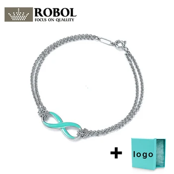 

Sl tfb rllenhighHigh quality original 925 sterling silver series blue bow bracelet, elegant charm suitable for ladies party