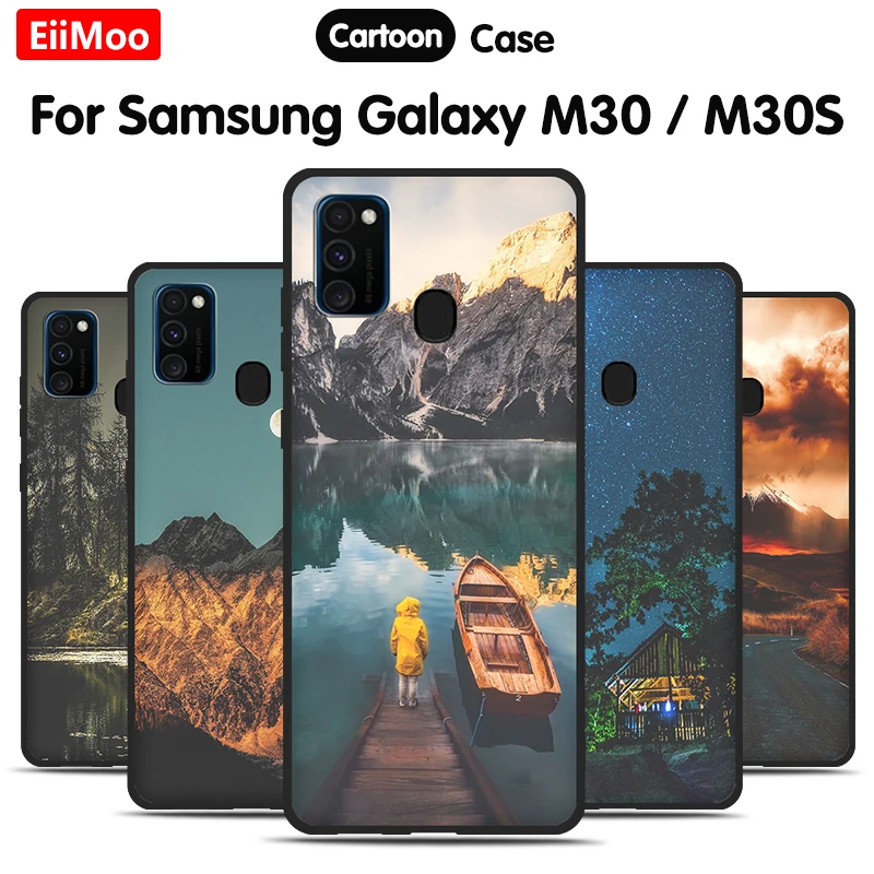 EiiMoo 3D чехол с рисунком для Samsung Galaxy M30 M30S мягкий силиконовый черный задняя крышка M