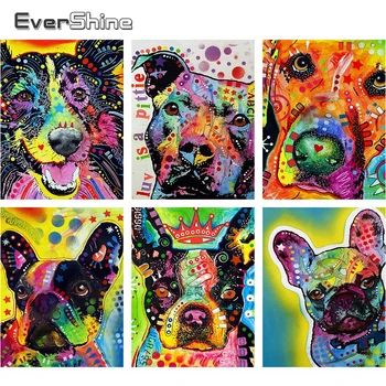 

Evershine Full Square Drill 5D DIY Diamond Painting Dog Embroidery Cross Stitch Animals Mosaic Rhinestone Home Decor Gift