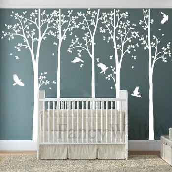 

The 3 TreeStickers White Birch Tree wall decals birch trees wall decal Removable