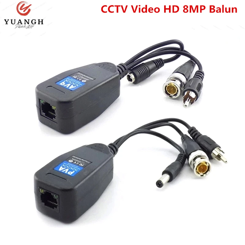 10 пар Аудио CCTV видео HD 8MP балун коннектор трансивер BNC к RJ45 для 4K камеры