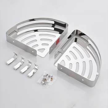 

HOT Stainless Steel Shower Shelf No Drilling Shampoo Conditioner Holder for Bathroom Storage NDS