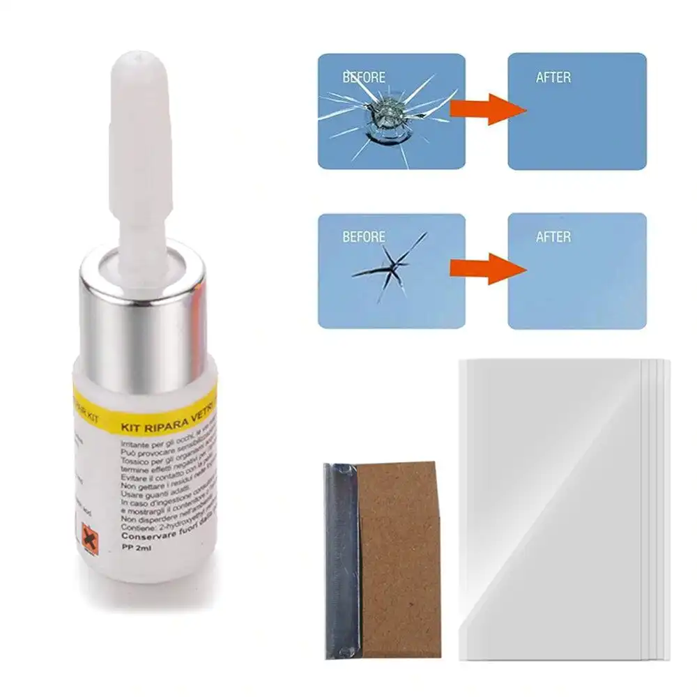 Diy車の窓修理ツール樹脂硬化接着剤フロントガラス修理キットガラススクラッチクラック復元車の窓ガラス修理 スキージ Aliexpress