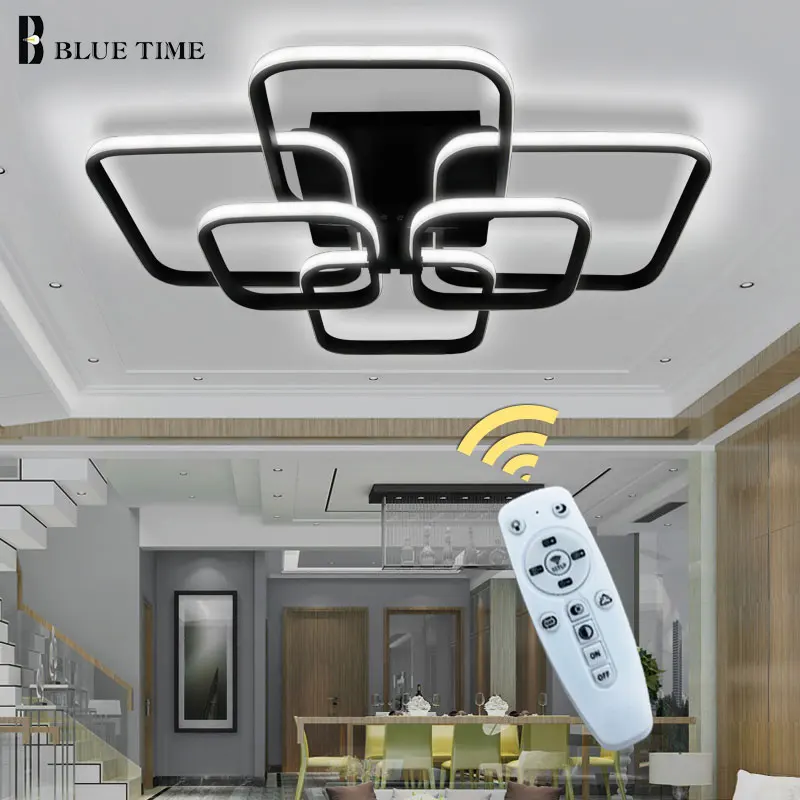 Новый современный светодиодный светильник люстра квадратной формы для гостиной