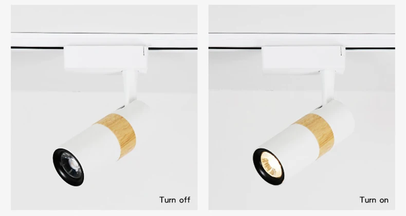 Современный деревянный светодиодный светильник 5 Вт COB Rail прожекторы Светодиодный s передвигаемый светильник для магазина торговый центр выставочный светильник