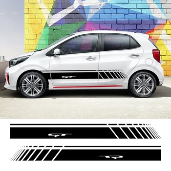 

Side Skirt Sticker Racing Sport Decals Stripe Wraps Body Stickers For Kia Forte Ceed Stinger Shuma Rio Sportage Soul Cerato