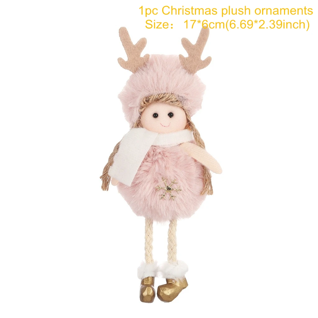 0129-2 Pink snow Рождественские куклы-ангелы, рождественские украшения для дома, рождественские украшения Санта-Клауса, подарки Санта-Клаус - Цвет: 0129-2 Pink snow